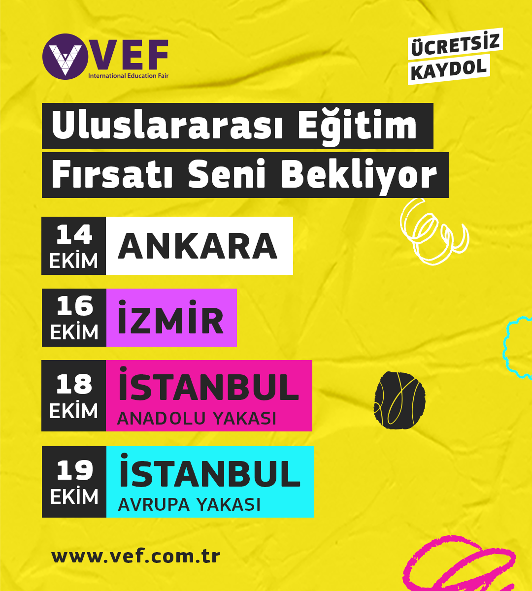 VEF Online Fuar Takvimi
